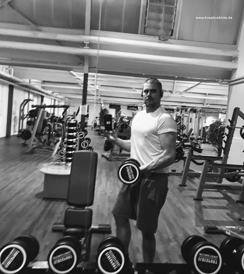 Ronnie Berzins beim Krafttraining